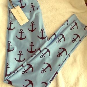 GoldSheep Nautical Print Legging